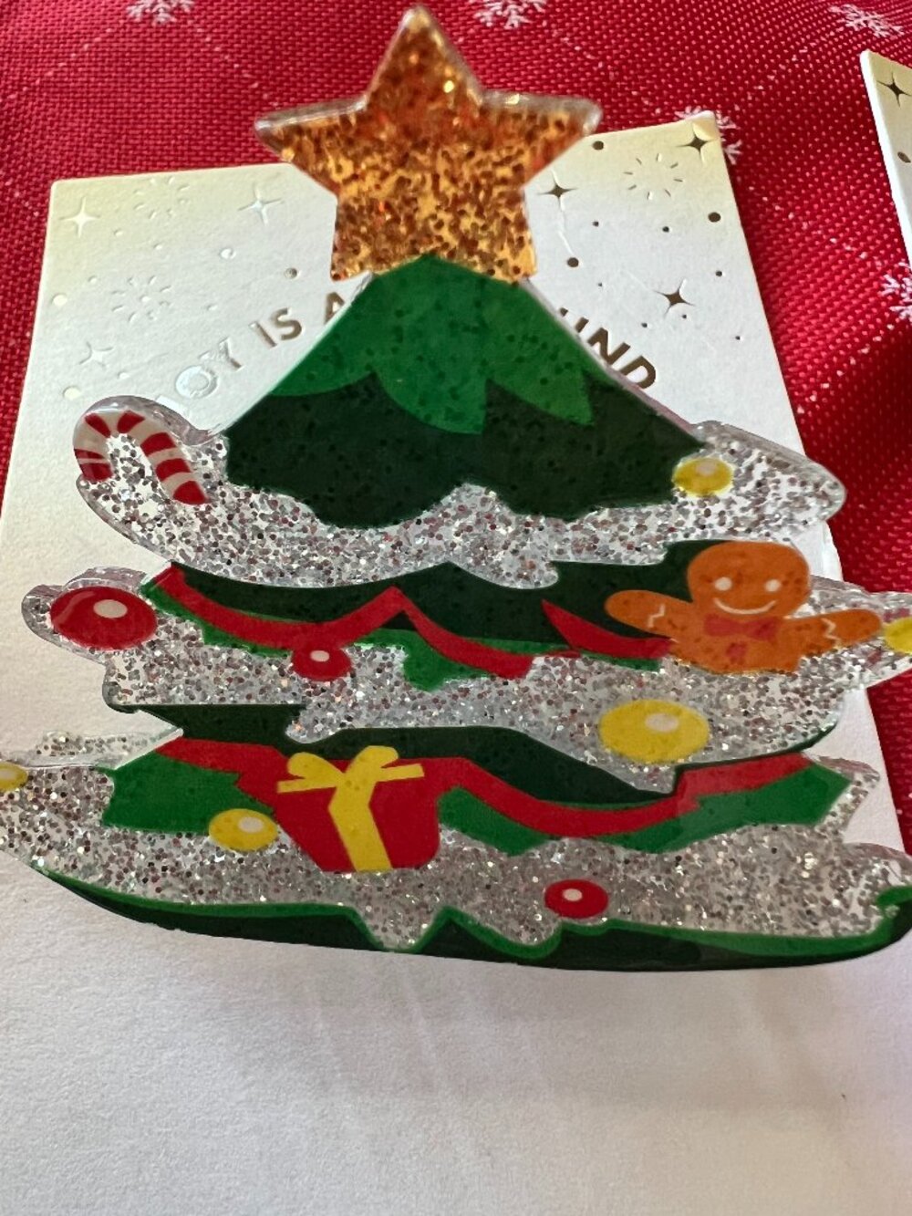 TARGET Joy is All Around Christmas Tree Hair Claw Clip Holiday Gift NWT